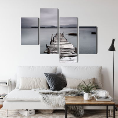 Ljuddämpande tavla - Misty lake