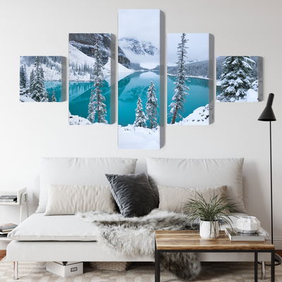 Ljuddämpande tavla - Moraine Lake in winter