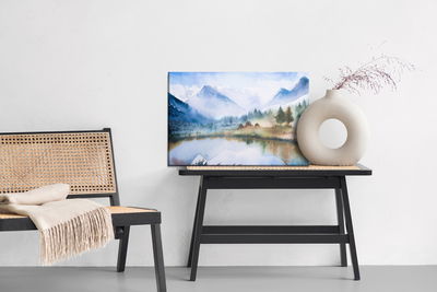 Ljuddämpande tavla - Mountain landscape painted