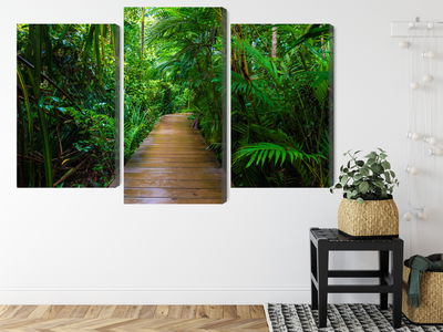 Ljuddämpande tavla - Wooden bridge in a tropical