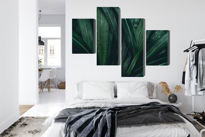 Ljuddämpande tavla - Dark green leaves on a macro
