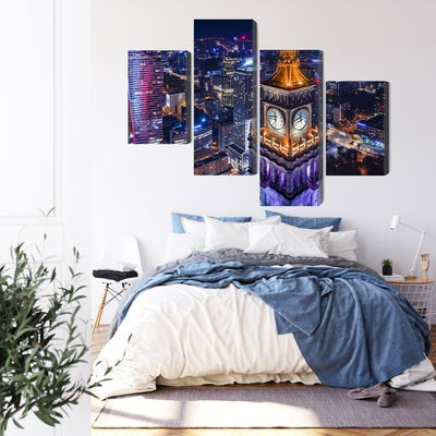 Ljuddämpande tavla - Warsaw panorama at night