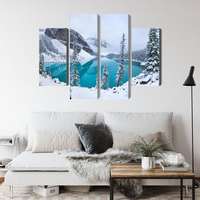 Ljuddämpande tavla - Moraine Lake in winter