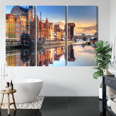 Ljuddämpande tavla - Gdansk motlawa at sunrise