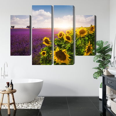 Ljuddämpande tavla - Lavender and sunflower