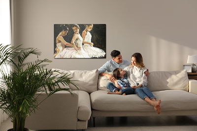 Ljuddämpande tavla - Three ballerinas