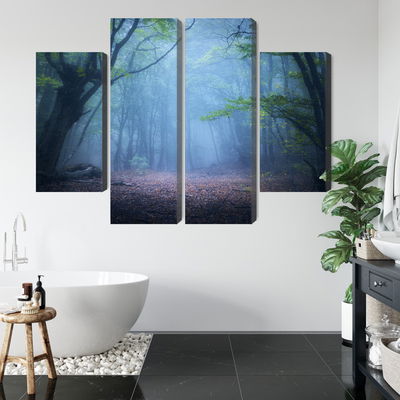 Ljuddämpande tavla - Hazy 3d forest landscape