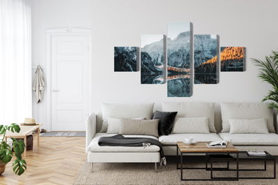 Ljuddämpande tavla - Italian lake braies 3d