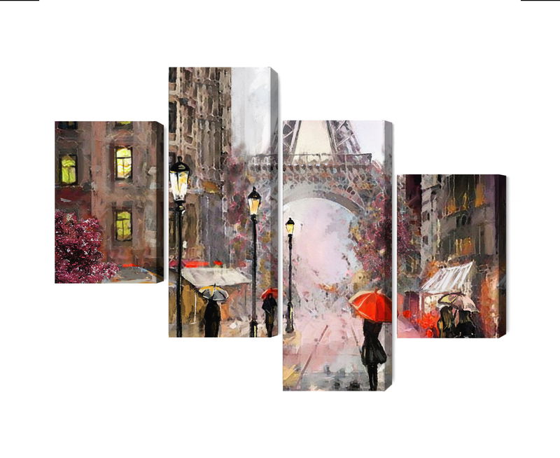 Ljuddämpande tavla - View of the street of Paris