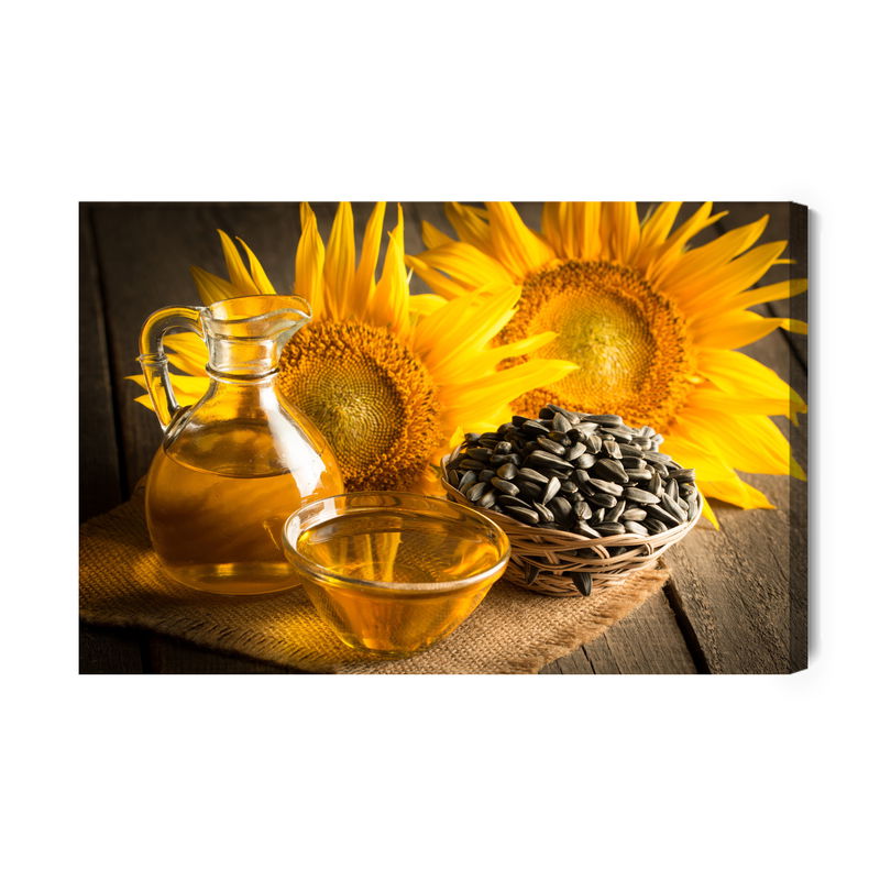 Ljuddämpande tavla - Beautiful sunflowers with oil