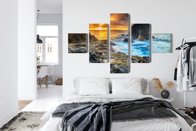 Ljuddämpande tavla - Sunset on the seashore