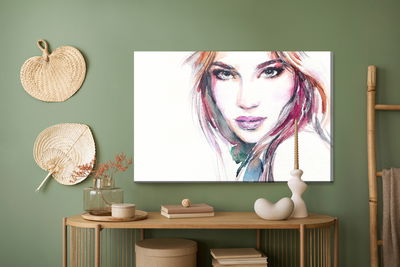 Ljuddämpande tavla - Watercolor portrait