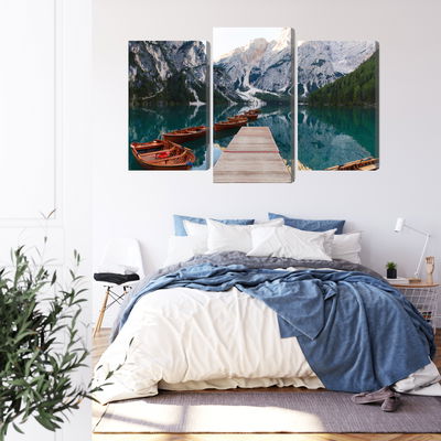 Ljuddämpande tavla - Lake braies in Italy