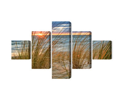 Ljuddämpande tavla - Sunrise on the beach of rügen