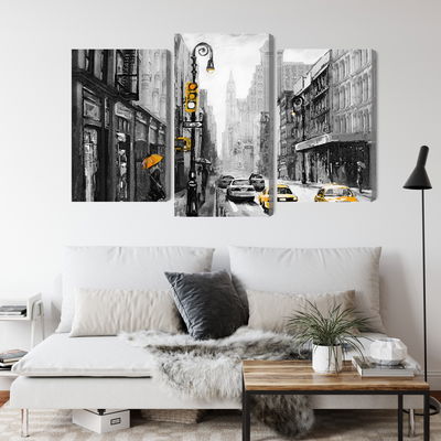 Ljuddämpande tavla - American city street view