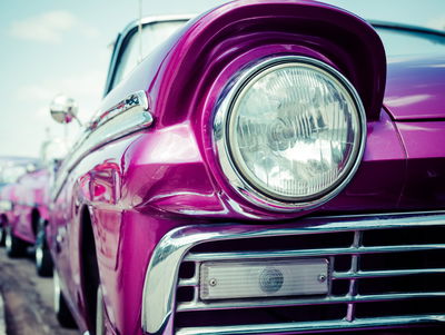 Ljuddämpande tavla - Retro style car headlight