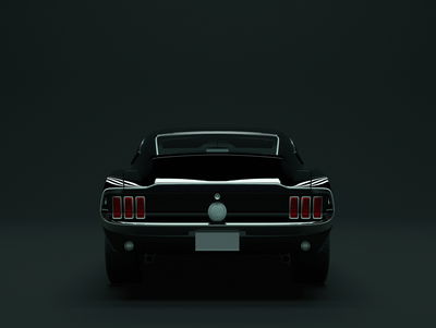 Ljuddämpande tavla - Vintage black muscle car