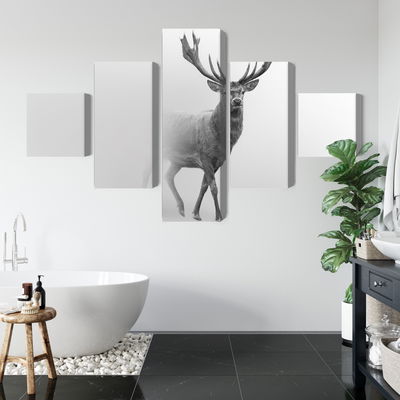 Ljuddämpande tavla - A stately deer in the fog