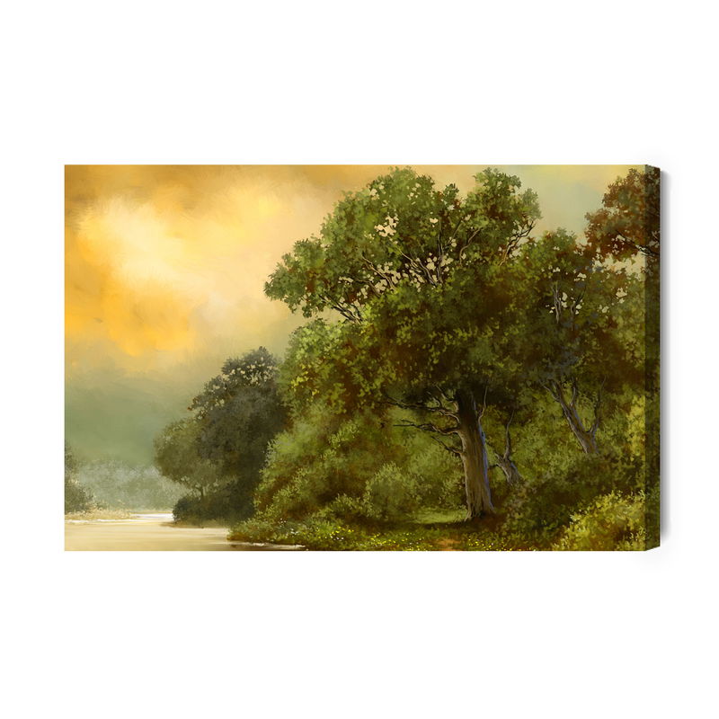 Ljuddämpande tavla - Cloudy day in the woods