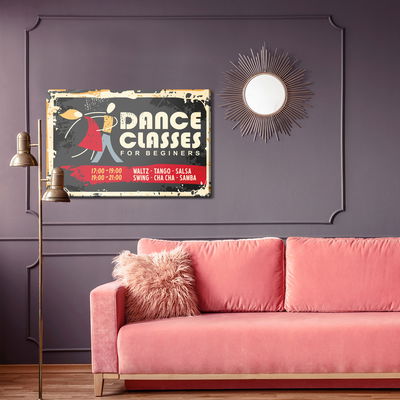Ljuddämpande tavla - Retro dance school
