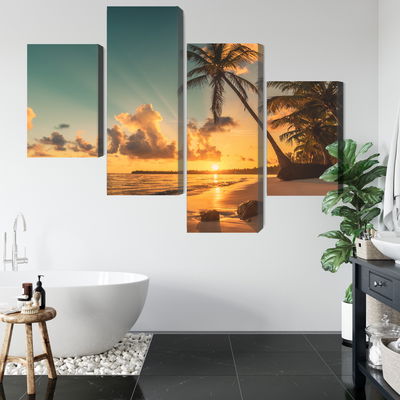 Ljuddämpande tavla - Sunset on the dominican beach