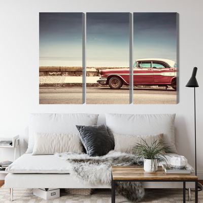 Ljuddämpande tavla - Old american retro car