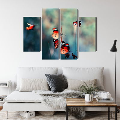 Ljuddämpande tavla - Colorful butterflies