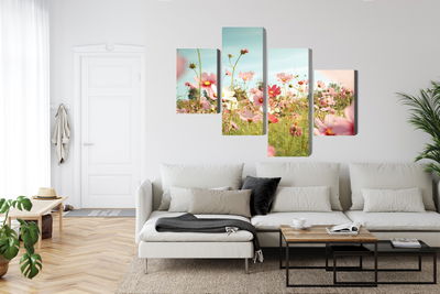 Ljuddämpande tavla - Cosmos flowers in the garden