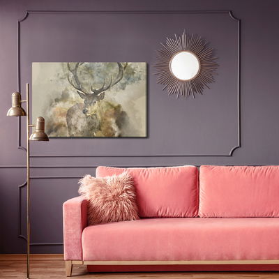 Ljuddämpande tavla - Of abstract deer in brown