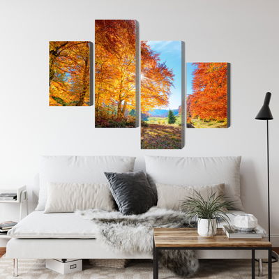 Ljuddämpande tavla - Colorful autumn trees