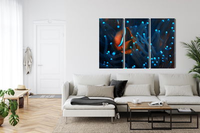 Ljuddämpande tavla - Clownfish in a 3d anemone