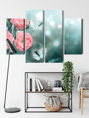 Ljuddämpande tavla - Delicate flowers and 3d