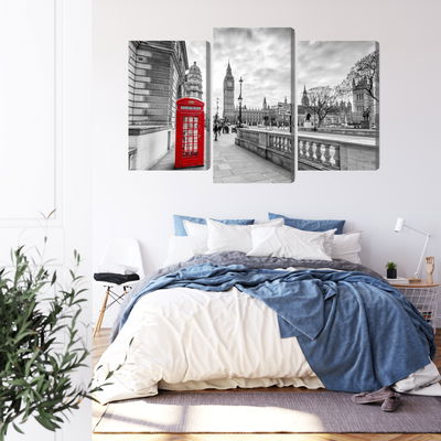 Ljuddämpande tavla - Red London telephone booth 3d