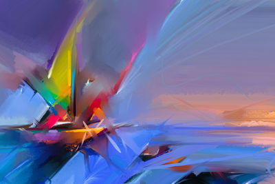 Ljuddämpande tavla - Abstract boat