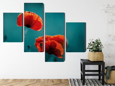 Ljuddämpande tavla - Macro poppies