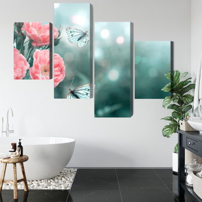 Ljuddämpande tavla - Delicate flowers and 3d