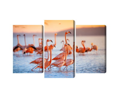 Ljuddämpande tavla - A flock of flamingos