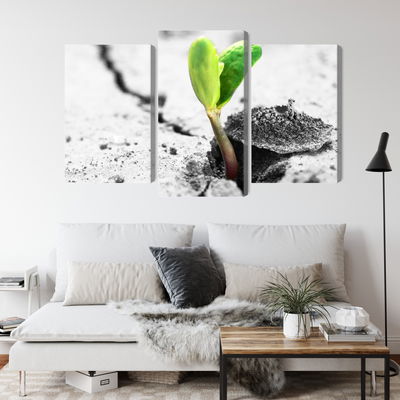 Ljuddämpande tavla - 3d plant sprouting