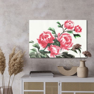 Ljuddämpande tavla - Peonies painted