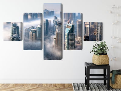 Ljuddämpande tavla - Dubai city panorama