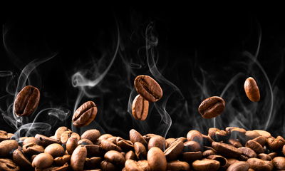 Ljuddämpande tavla - Hot coffee beans