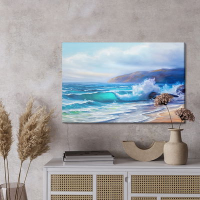 Ljuddämpande tavla - Tropical sea and beach