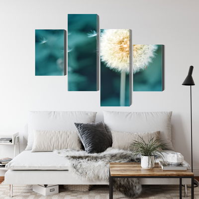 Ljuddämpande tavla - Dandelion flower close up 3d