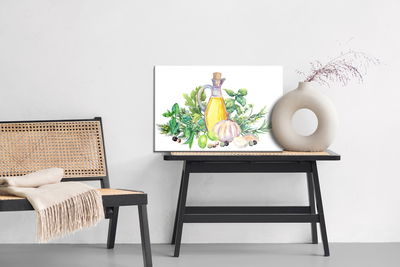 Ljuddämpande tavla - Oil with herbs and spices