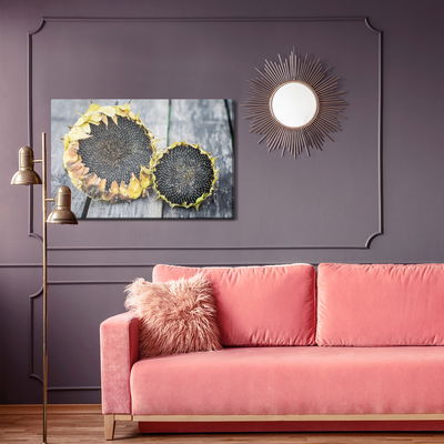 Ljuddämpande tavla - Sunflowers on the background