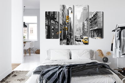 Ljuddämpande tavla - American city street view