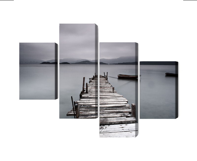 Ljuddämpande tavla - Misty lake