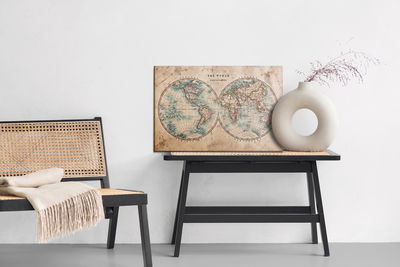 Ljuddämpande tavla - Old world map in retro style