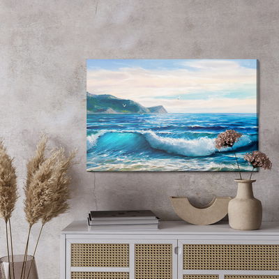 Ljuddämpande tavla - Sea, mountains and sky
