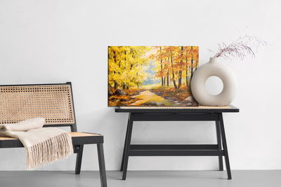 Ljuddämpande tavla - Rocks in the autumn forest